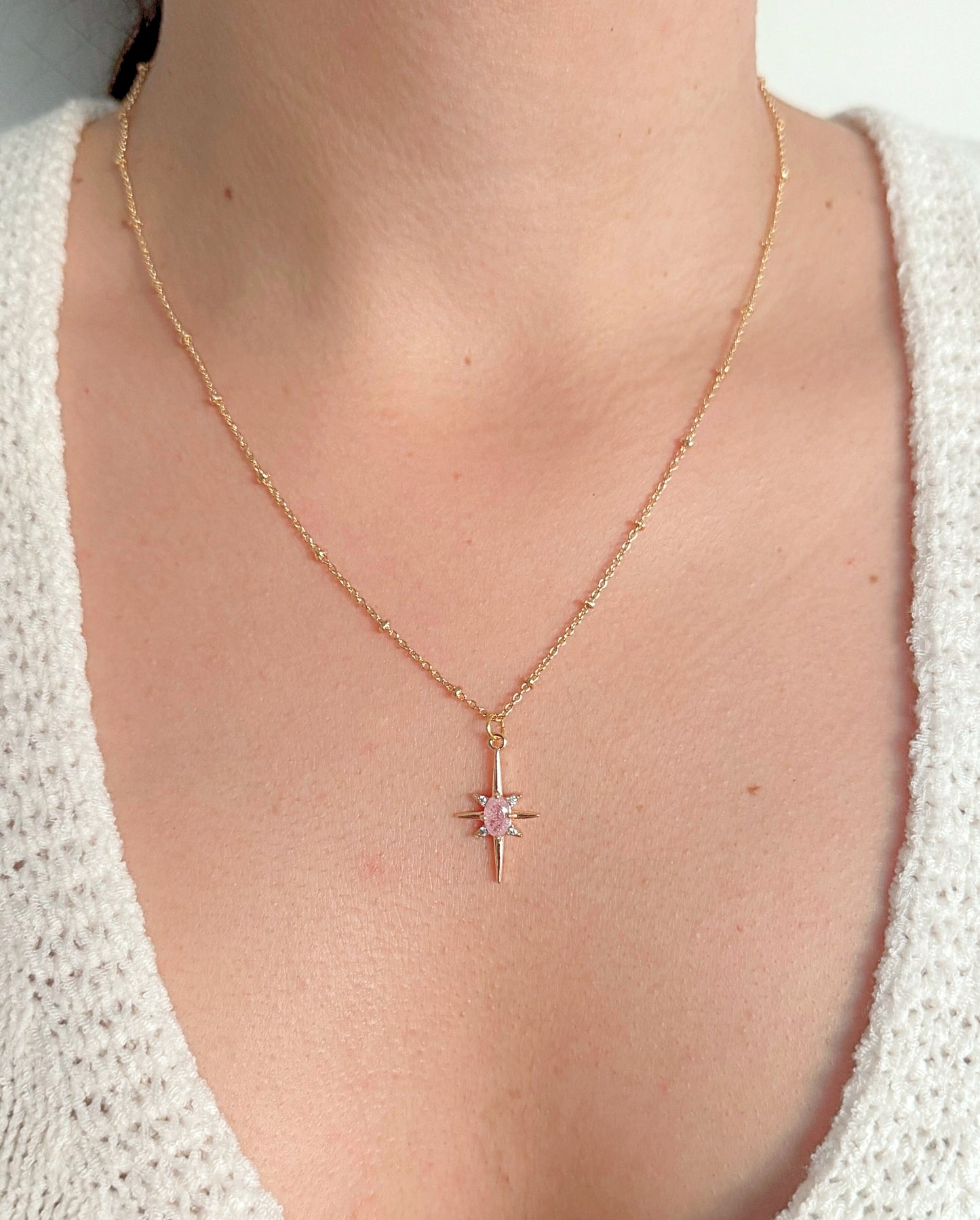 Collar destello rosa