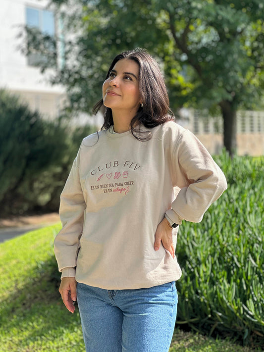 Sudadera CLUB FIV Beige Sand