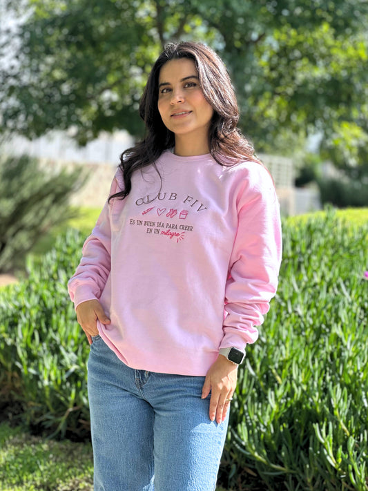 Sudadera CLUB FIV Rosa Light Pink