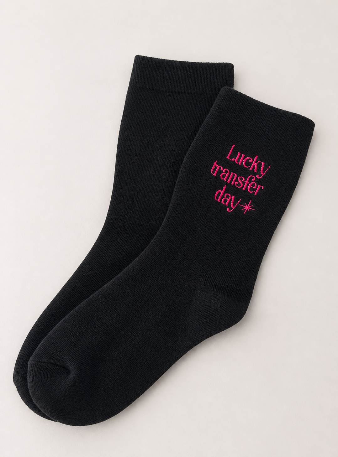 Calcetas "Lucky Transfer Day" color negro