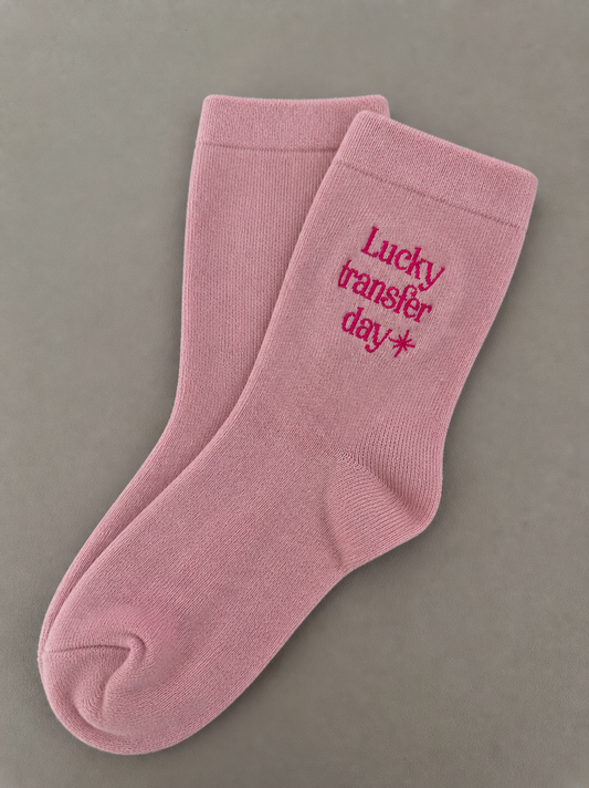 Calcetas "Lucky Transfer Day" color rosa #1