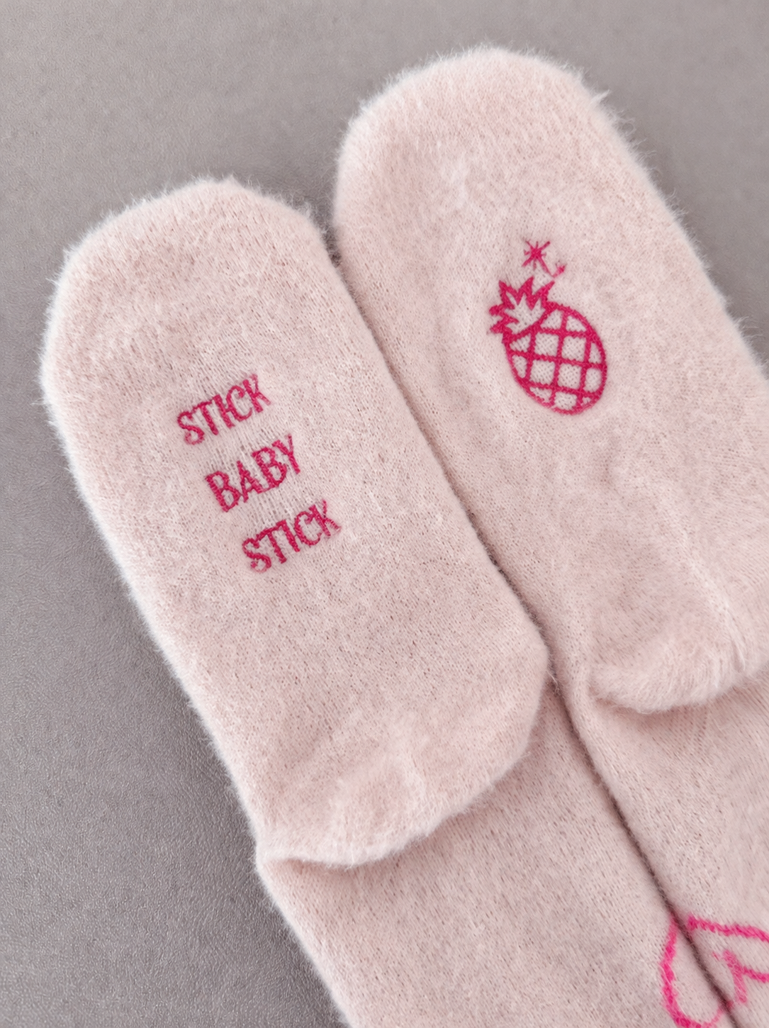 Calcetas "stick baby stick" color rosa #1