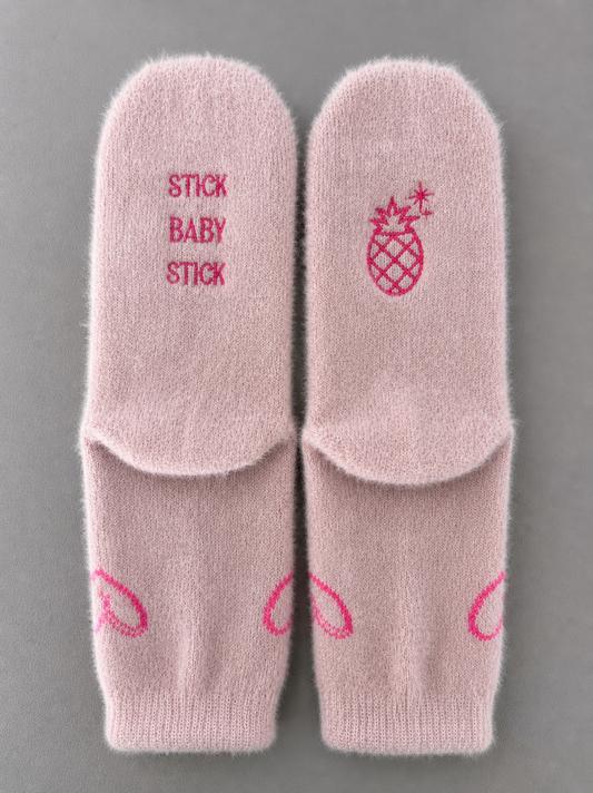 Calcetas "stick baby stick" color rosa #2