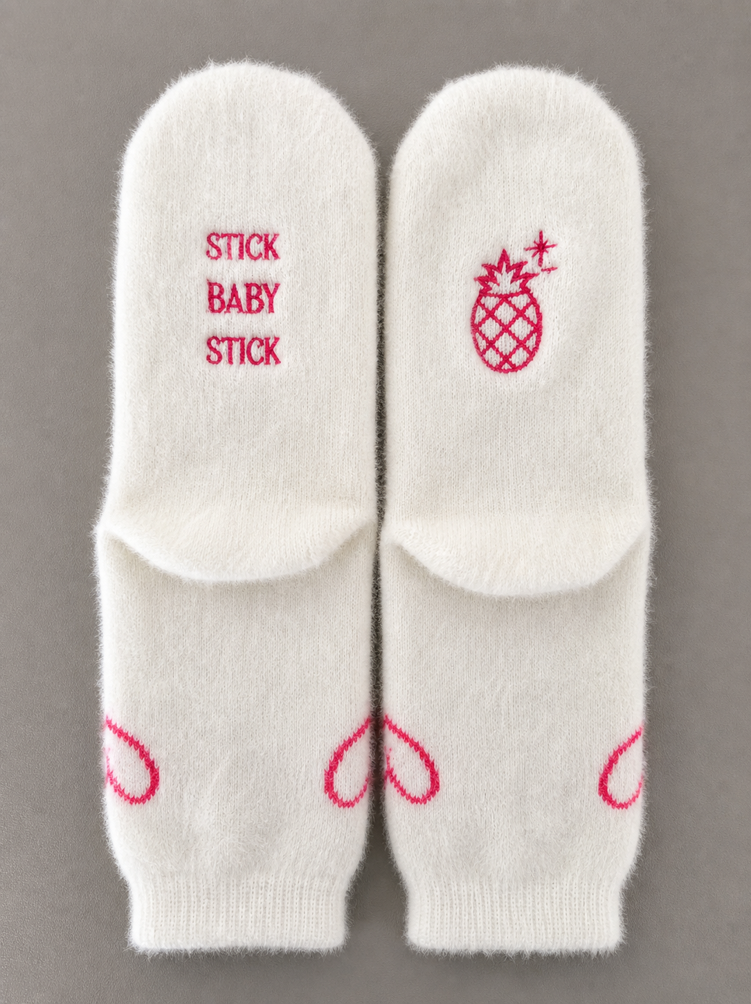 Calcetas "stick baby stick" color hueso