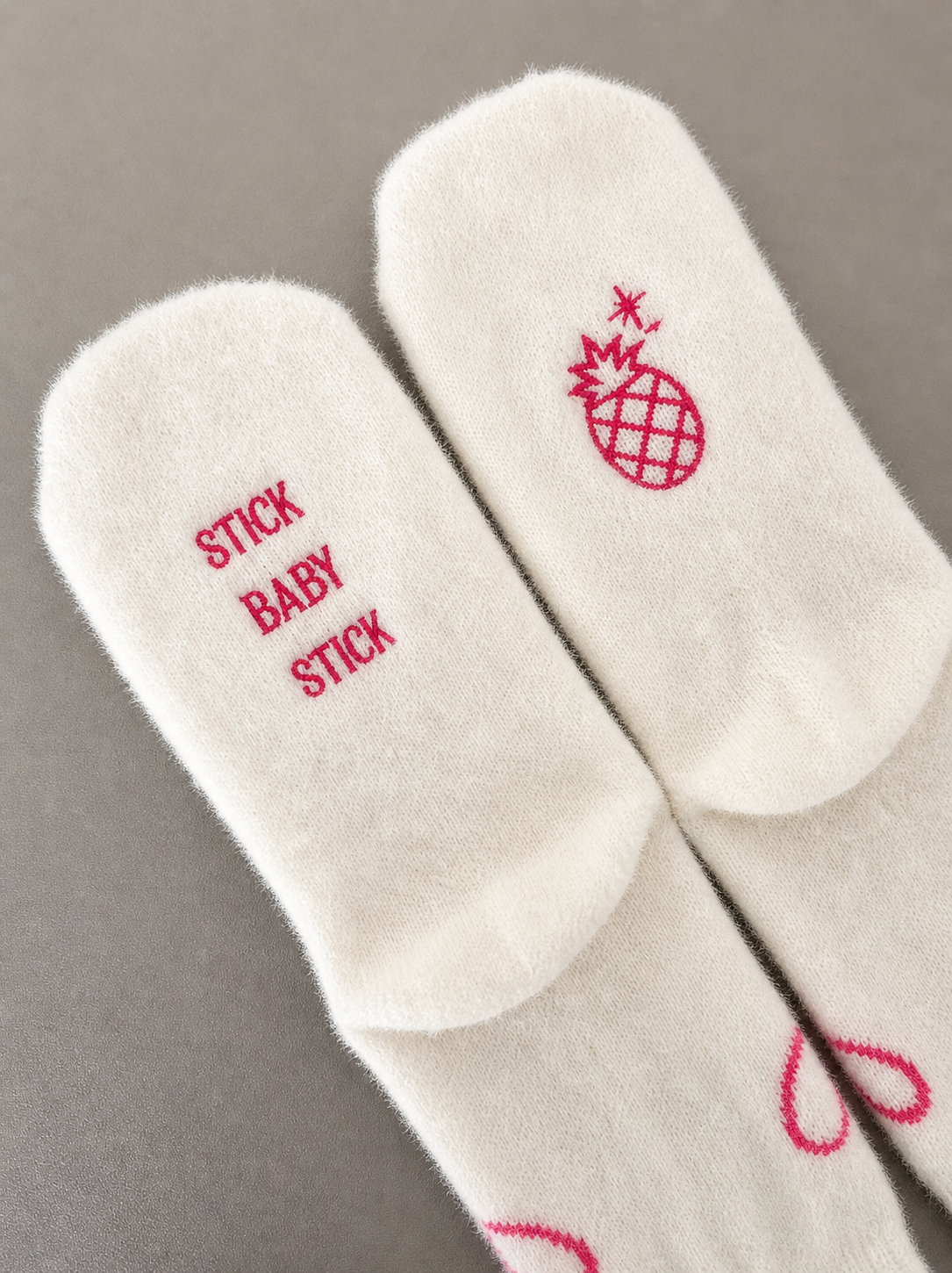 Calcetas "stick baby stick" color hueso