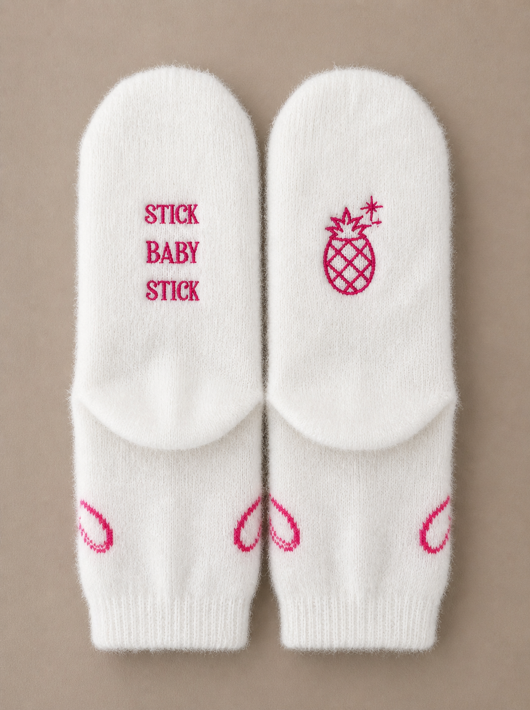 Calcetas "stick baby stick" color blanco