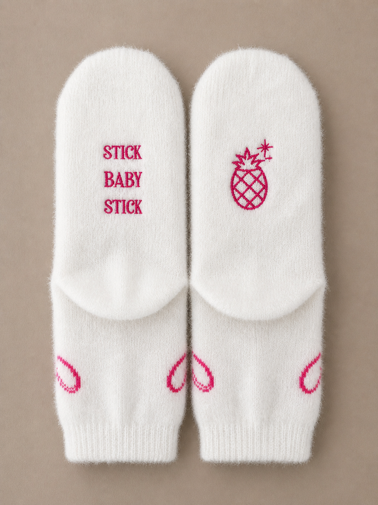 Calcetas "stick baby stick" color blanco