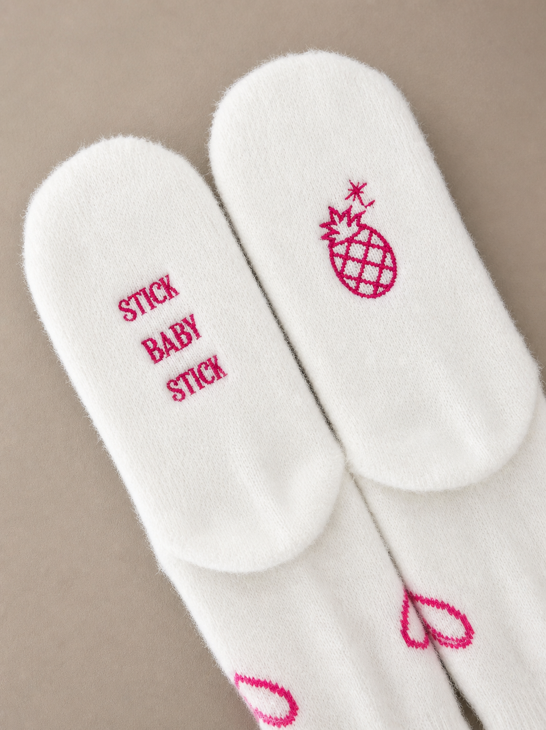 Calcetas "stick baby stick" color blanco