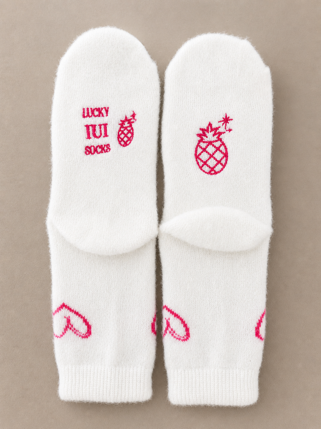 Calcetas "LUCKY IUI SOCKS" blanco