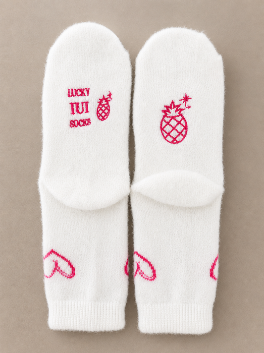 Calcetas "LUCKY IUI SOCKS" blanco