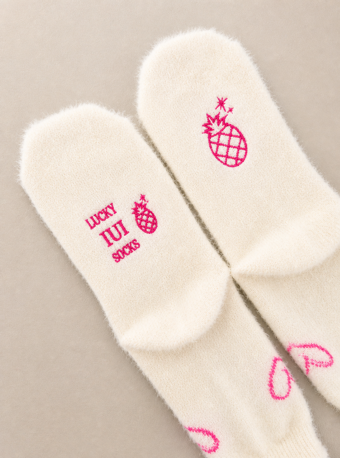 Calcetas "LUCKY IUI SOCKS" hueso
